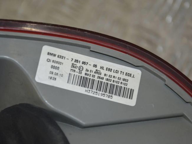 Фонарь задний левый BMW 3 E90/E91/E92/E93 (2005-2013)