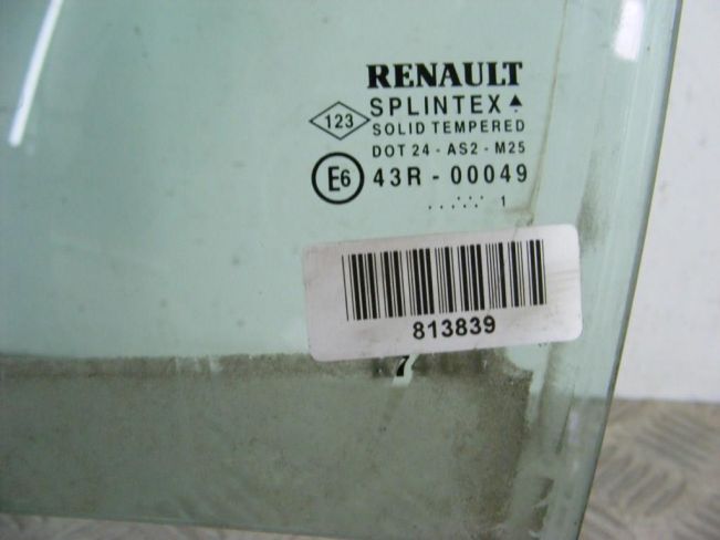 Стекло двери задней левой Renault Laguna 2 (2001-2007)