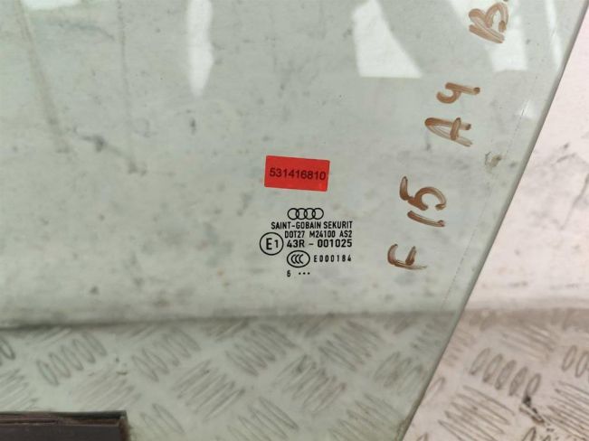 Стекло двери передней левой Audi A4 (2004-2008)