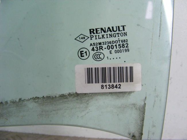 Стекло двери задней левой Renault Laguna 3 (2007-2015)