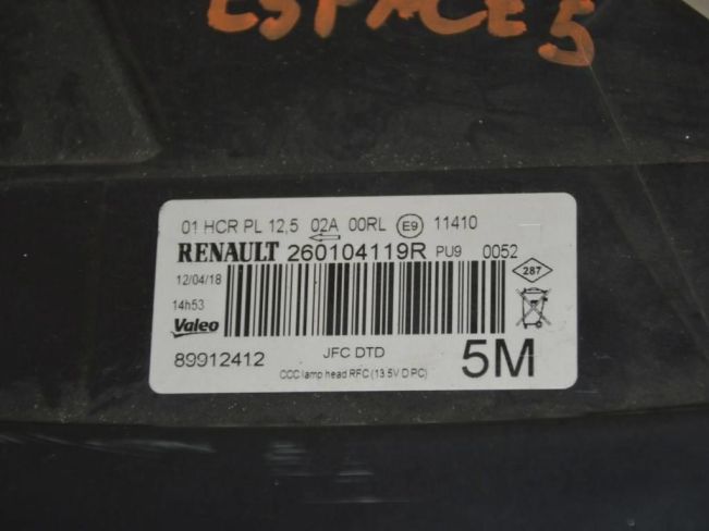 Фара правая Renault Espace 5 (2015-2021)